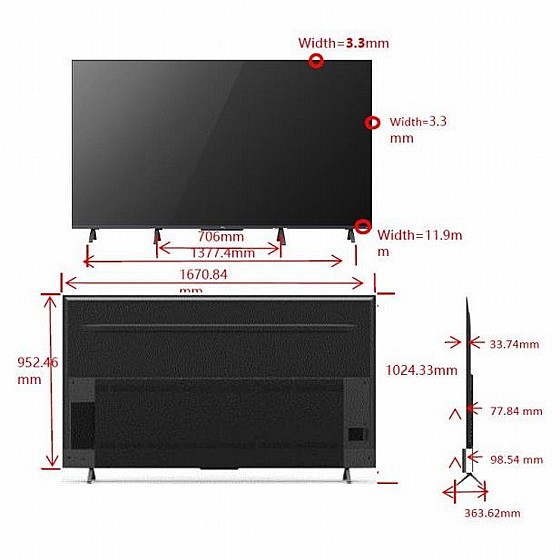 �������� ���� 75" TCL ��.��.�� QLED 75C725