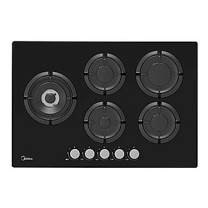 כיריים גז 5 להבות בגימור זכוכית שחורה דגם 75GH503 כיריים גז 5 להבות בגימור זכוכית שחורה דגם 75GH503