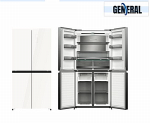 מקרר גנרל 4 דלתות דגם GE551GW זכוכית לבנה General מקרר גנרל 4 דלתות דגם GE551GW זכוכית לבנה General