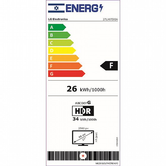 ��� ��� ��� ������ ����� 27" LG �� �� 27LX6TDGA