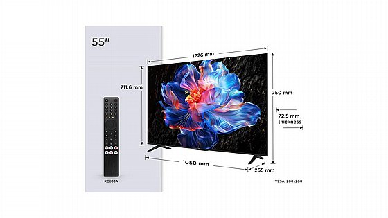 �������� ���� 55" TCL Direct LED 4K ��.��.�� 55V6C