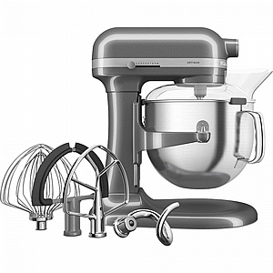 מיקסר מקצועי כולל קערה ענקית בנפח 6.6 ליטר KitchenAid Plus קיטשן אייד 5KSM70SHX כסוף מיקסר מקצועי כולל קערה ענקית בנפח 6.6 ליטר KitchenAid Plus קיטשן אייד 5KSM70SHX כסוף