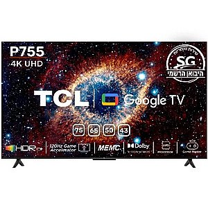 טלוויזיה "65 UHD 4K Google TV דגם TCL 65P755 טלוויזיה "65 UHD 4K Google TV דגם TCL 65P755