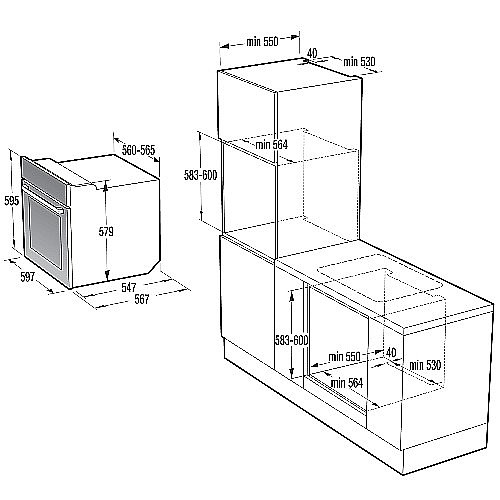 ���� ���� �������� 60 �"� ���� GORENJE ������� ��� BOP737E20XG