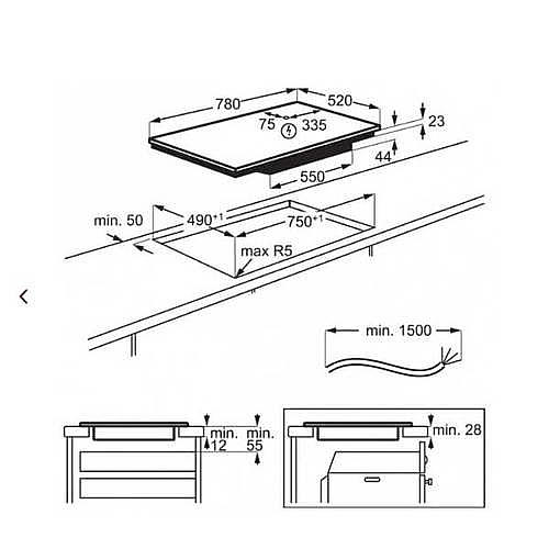 ������ ��������� 5 ����� 80 �"� MULTIZONE ����� ELECTROLUX ��� EIV84550