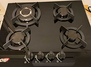 כיריים יוקרתייות CHEF מבית NORMANDE דגם GB6005GB זכוכית שחורה כיריים יוקרתייות CHEF מבית NORMANDE דגם GB6005GB זכוכית שחורה