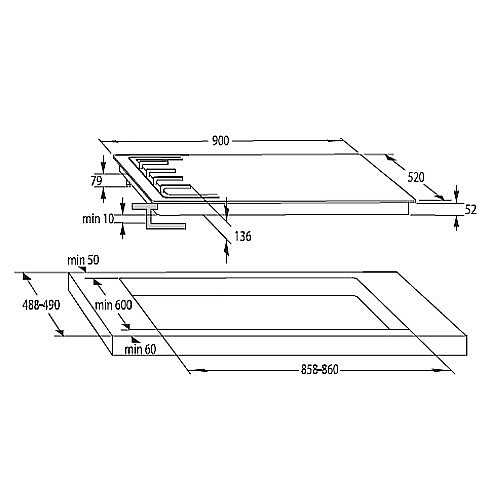 ������ �� 90 �"� ���� ���� ���� GORENJE ������� ��� GCW951B