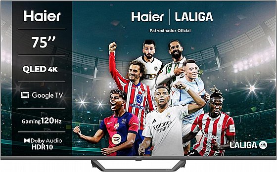 �������� "75 Google Tv 4K QLED ��� H75S80FUX ����� HAIER