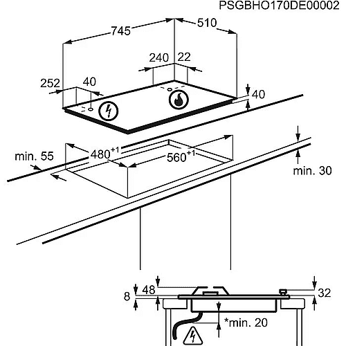 ������ �� 5 ������ 75 �"� Zanussi ZGH76534XS ����� �������