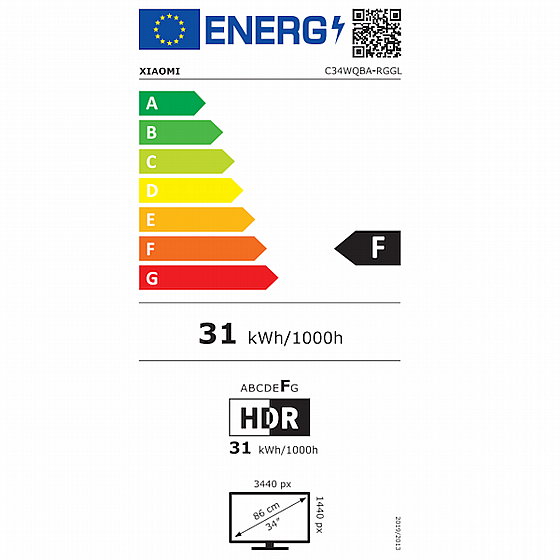 ��� ���� ������� ���� ''34 ������ Xiaomi Curved Gaming Monitor G34WQi